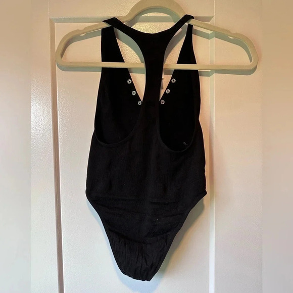 Forever21- black bodysuit with buttons - Picture 3 of 3